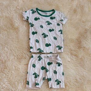 Kyte BABY Green Leaf Print Kids Pajama Set